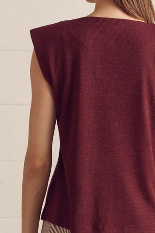 Sleeveless Knit Sweater