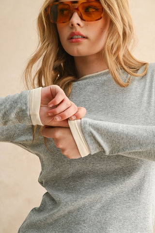 Gray Faux Layered Shirt