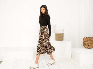 Leopard Midi Skirt