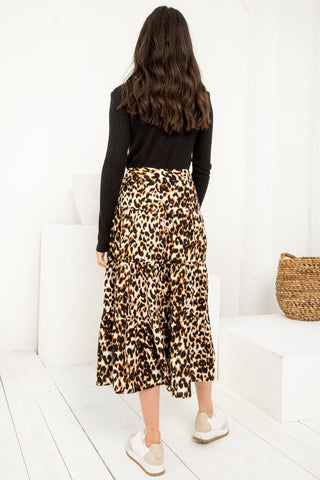 Leopard Midi Skirt