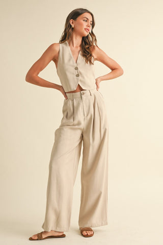 High-Waisted Wide Leg Trouser