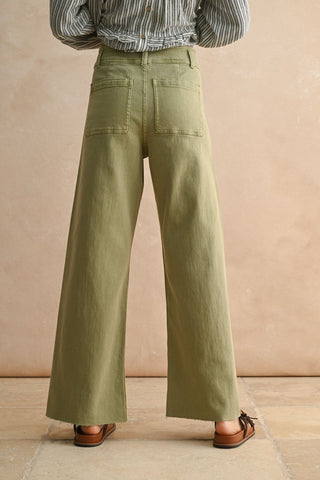 Sage Green Wide Leg Jean