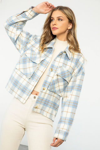 Plaid Button Up Jacket