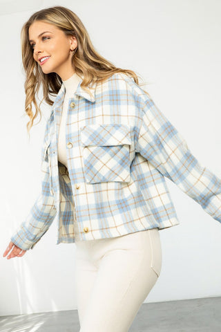 Plaid Button Up Jacket