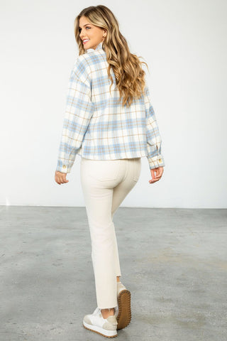 Plaid Button Up Jacket