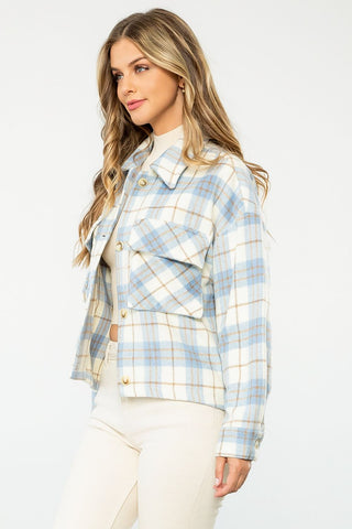 Plaid Button Up Jacket