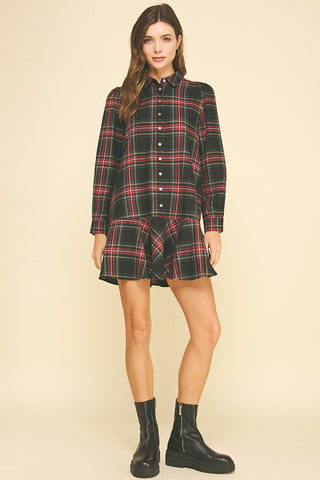 Black and Red Plaid Dress