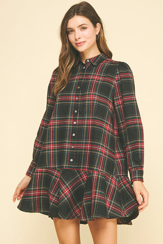 Black and Red Plaid Dress