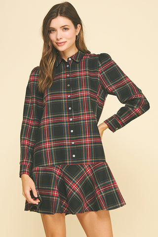 Black and Red Plaid Dress