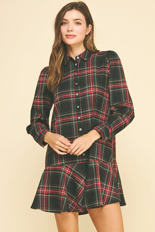 Black and Red Plaid Dress